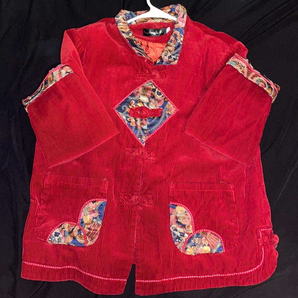 Vintage Yang velvet stitching Jacket